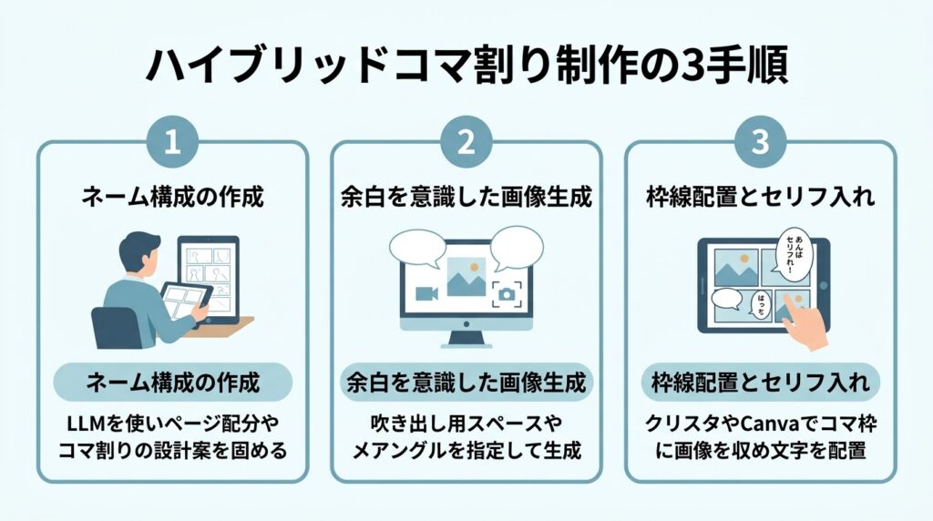 ハイブリッドコマ割り制作の3手順