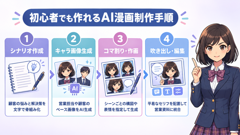 初心者でも作れるAI漫画制作手順