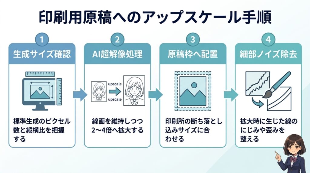 印刷用原稿へのアップスケール手順
