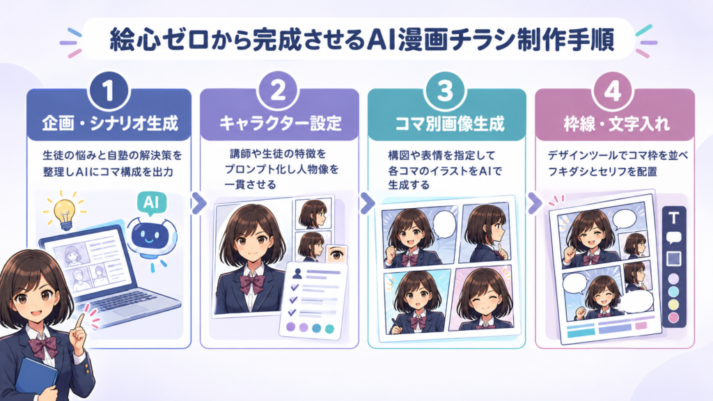 絵心ゼロから完成させるAI漫画チラシ制作手順