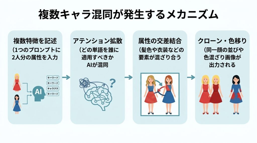 複数キャラ混同が発生するメカニズム