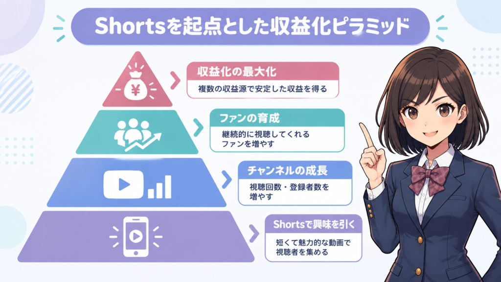 Shortsを起点とした収益化ピラミッド