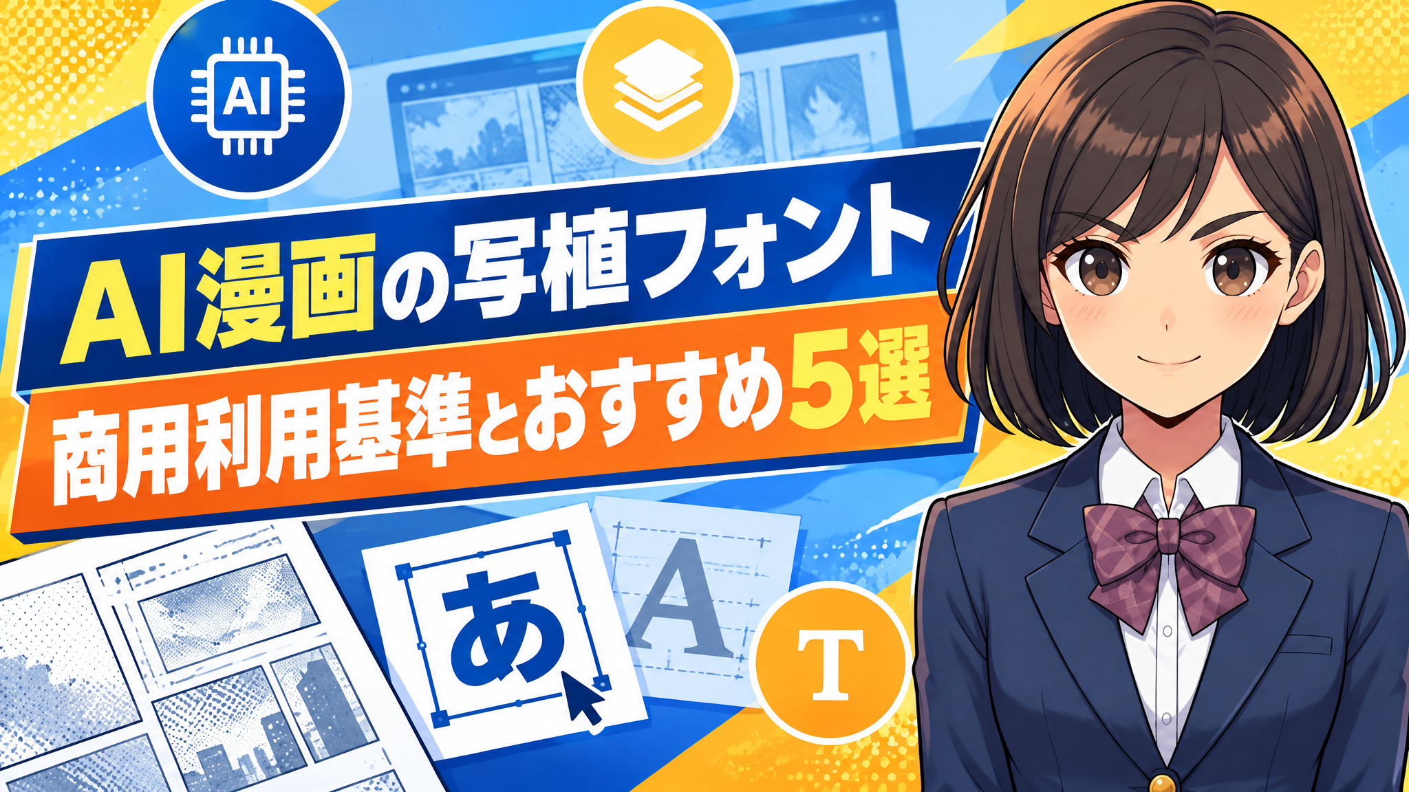 AI漫画の写植フォント商用利用基準とおすすめ5選