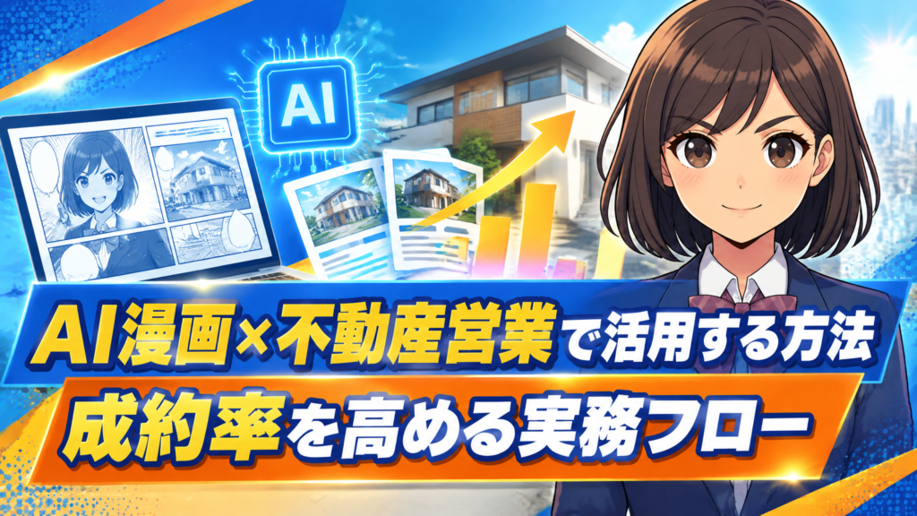 AI漫画×不動産営業で活用する方法｜成約率を高める実務フロー