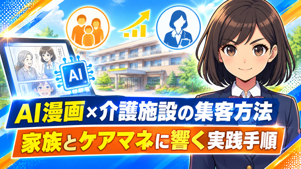 AI漫画×介護施設の集客方法｜家族とケアマネに響く実践手順