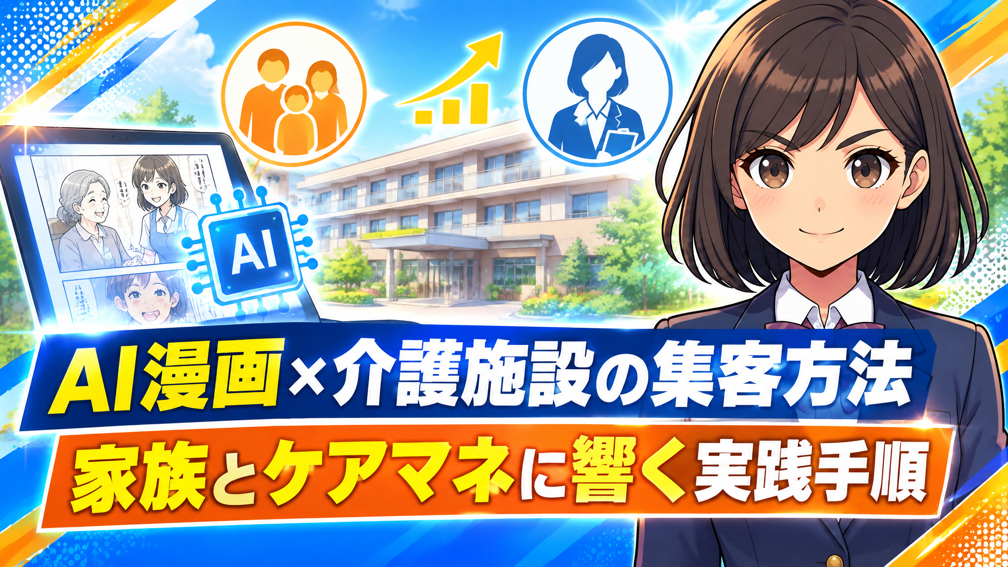 AI漫画×介護施設の集客方法|家族とケアマネに響く実践手順