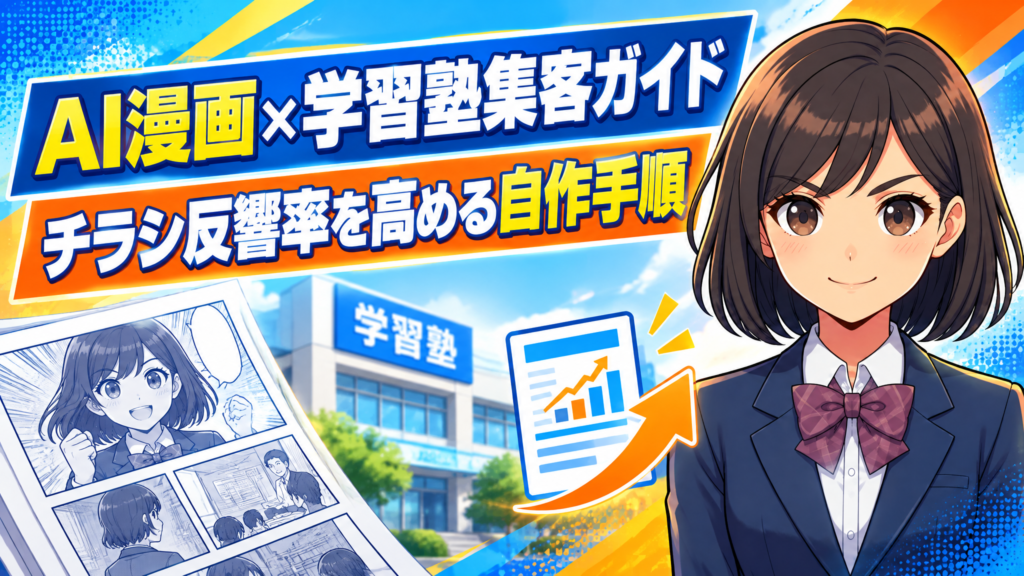 AI漫画×学習塾集客ガイド｜チラシ反響率を高める自作手順