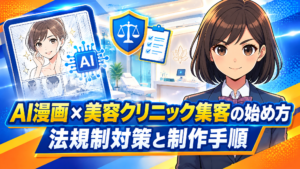 AI漫画×美容クリニック集客の始め方｜法規制対策と制作手順