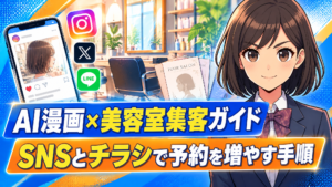AI漫画×美容室集客ガイド｜SNSとチラシで予約を増やす手順