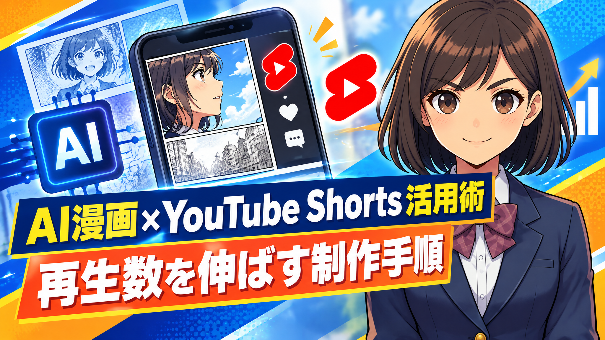 AI漫画×YouTube Shorts活用術|再生数を伸ばす制作手順