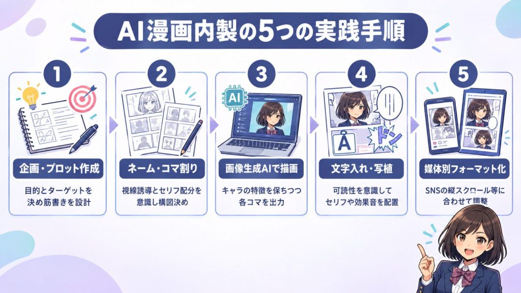 AI漫画内製の5つの実践手順