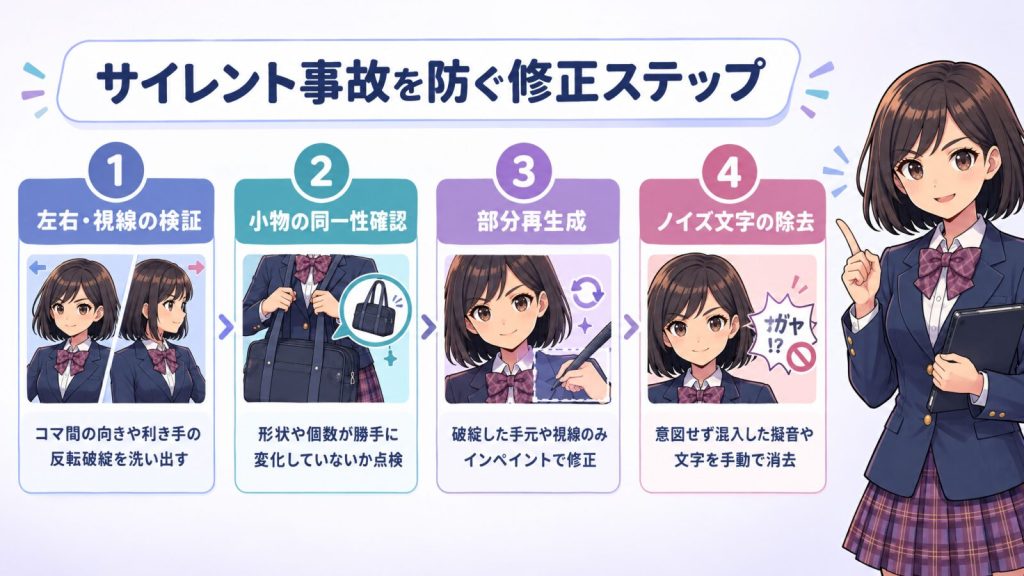 サイレント事故を防ぐ修正ステップ