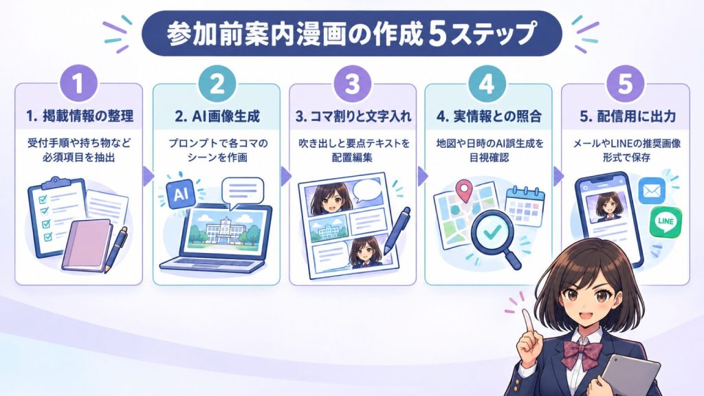 参加前案内漫画の作成5ステップ