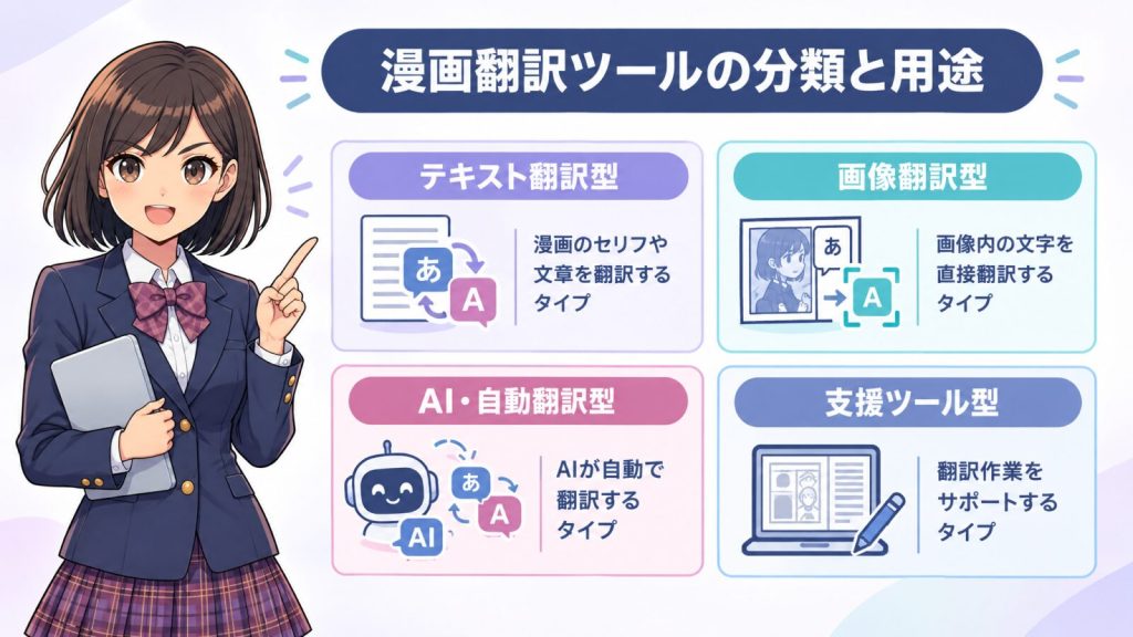 漫画翻訳ツールの分類と用途