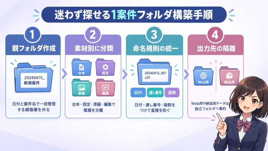 迷わず探せる1案件フォルダ構築手順