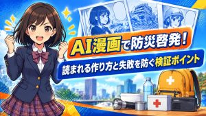 AI漫画で防災啓発！読まれる作り方と失敗を防ぐ検証ポイント
