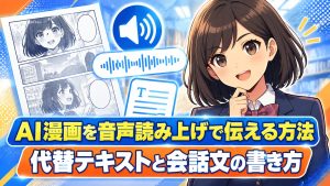 AI漫画を音声読み上げで伝える方法｜代替テキストと会話文の書き方