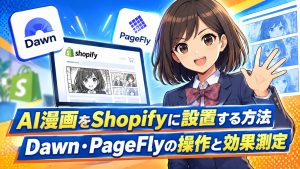 AI漫画をShopifyに設置する方法｜Dawn・PageFlyの操作と効果測定