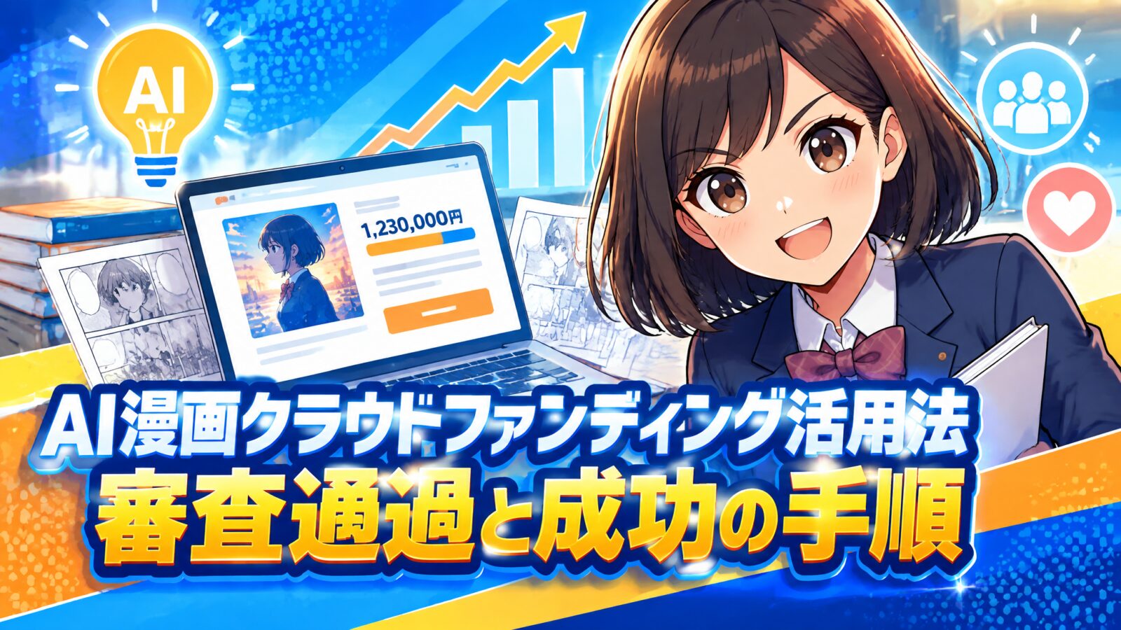 AI漫画クラウドファンディング活用法|審査通過と成功の手順