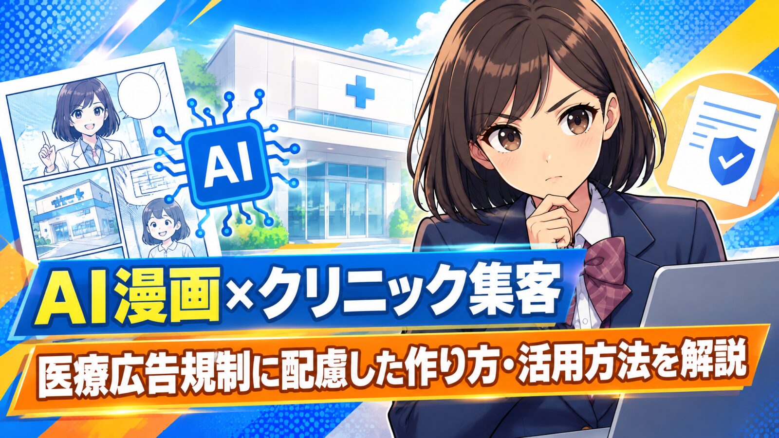 AI漫画×クリニック集客|医療広告規制に配慮した作り方・活用方法を解説