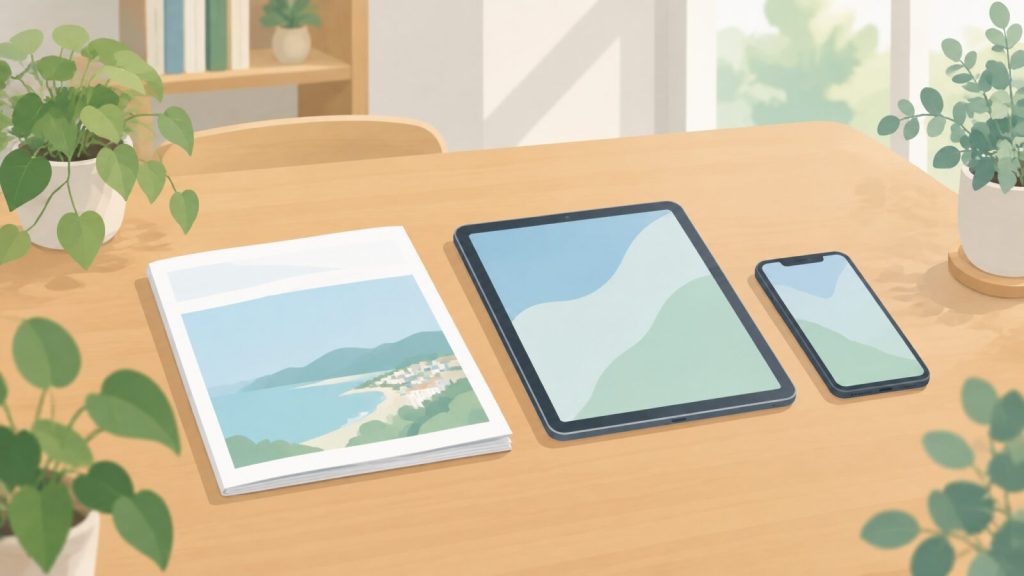 紙の会報誌とデジタル端末での展開