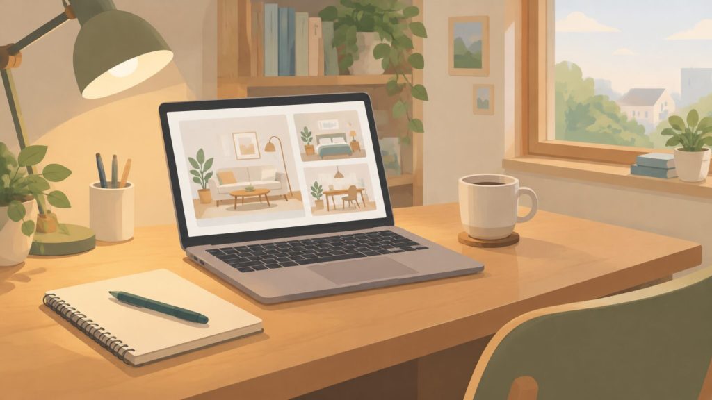 背景の整合性に悩む制作デスク